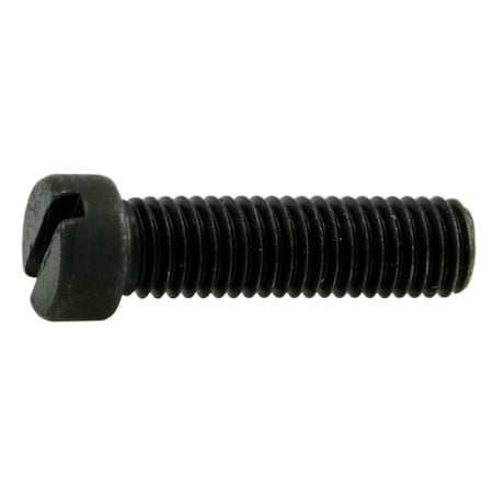 Midwest Fastener #6-48 x 1/2 in Slotted Fillister Machine Screw, Black Oxide Steel, 10 PK 32916